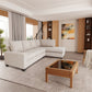 Modern Beige L-Shape Chaise Sofa Sectional 115"