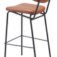 Charon Barstool (Set of 2) in Vintage Brown