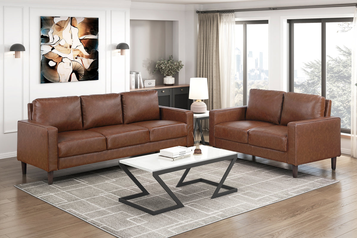 Thayer Faux Leather Sofa