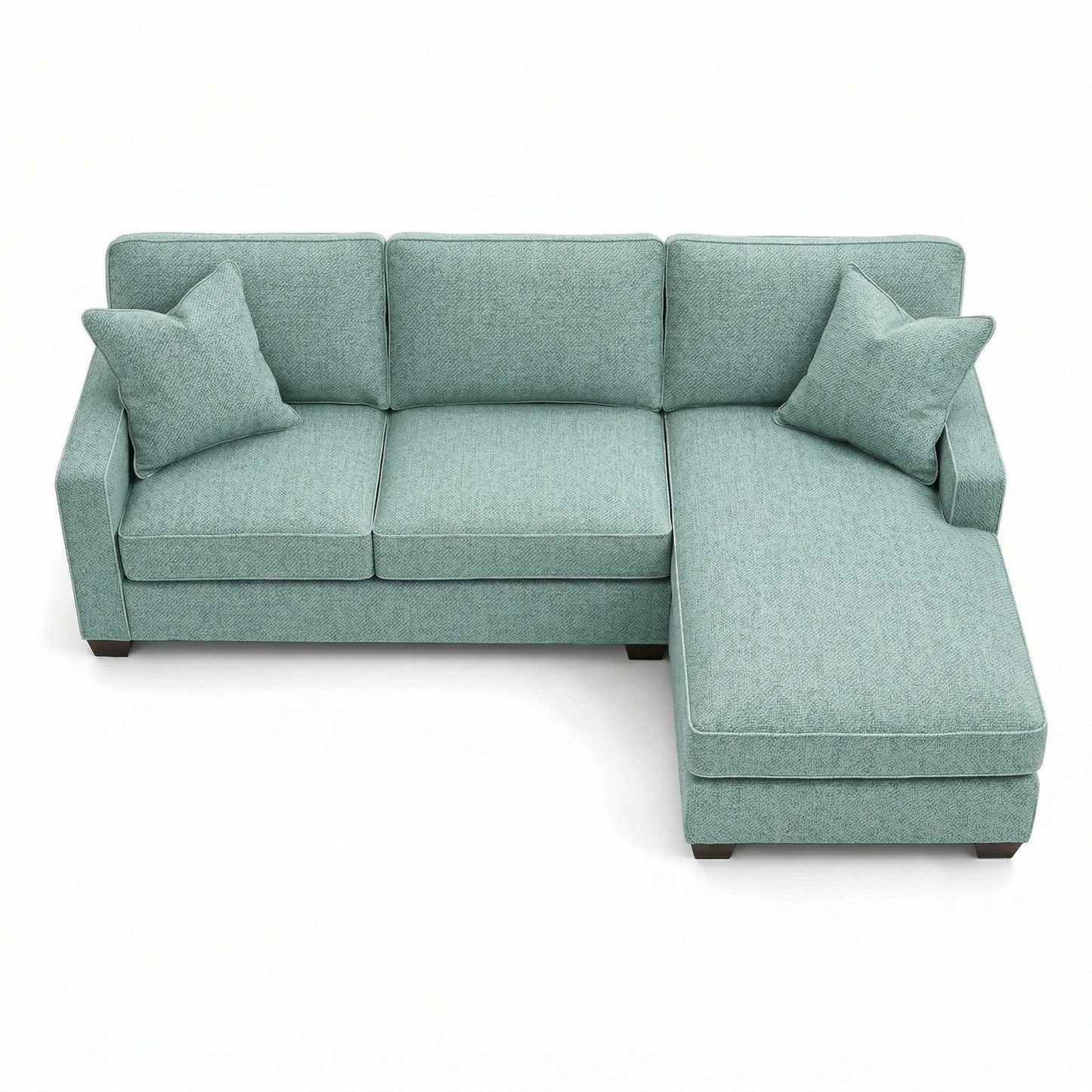 Clifford L-Shaped Sectional Sofa – Made in USA, 9 Fabric Options - Leslie Robins Egg - Fabric (2)