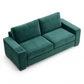 Modena Sofa 92" – Made in USA Square-Arm Sofa (7 Fabrics) - Velvet Antique Kelly Green - Velvet (10)