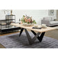 88" Bird Live Edge Oak Dining Table with Sculptural Iron Base – Seats 6 showcased in a modern dining room setting.