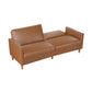 Corbett Camel Faux Leather Sleeper Sofa