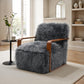 Auden Faux Fur Accent Chair Charcoal Gray