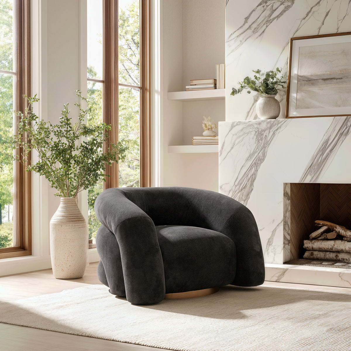 Havn Black Accent Chair