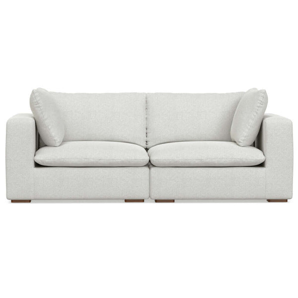 Jasmine Modern Grey Low Profile Cloud Modular Sofa 88'