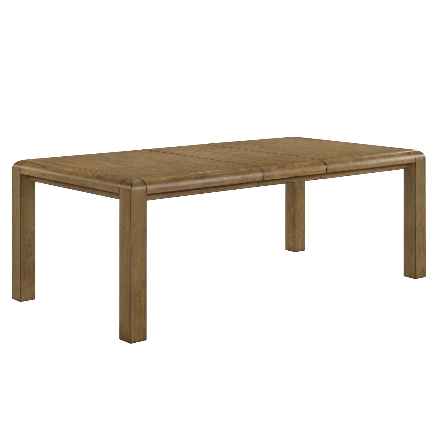 Seraphina Brown Wood Extendable Dining Table – 64"-82" Rectangular Plank-Top Table with 18" Leaf
