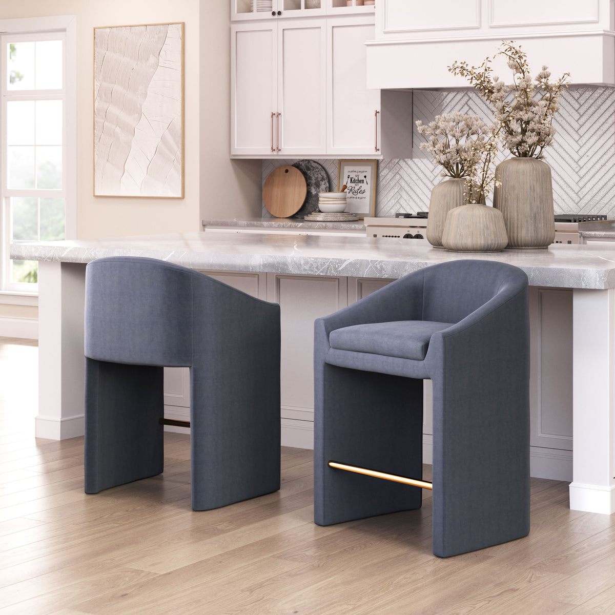Emas Midnight Gray Counter Stool