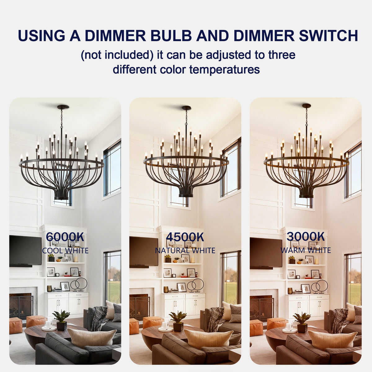 Daxton Black Iron 33-Light Chandelier 47 inch