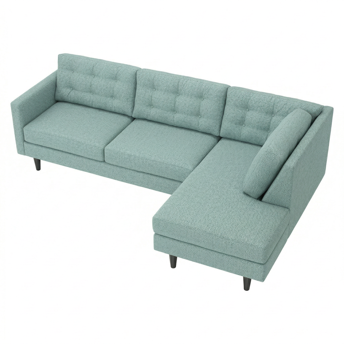 Talmadge Sectional Sofa – 120" L-Shaped, Made in USA - Leslie Robins Egg - Fabric (11)