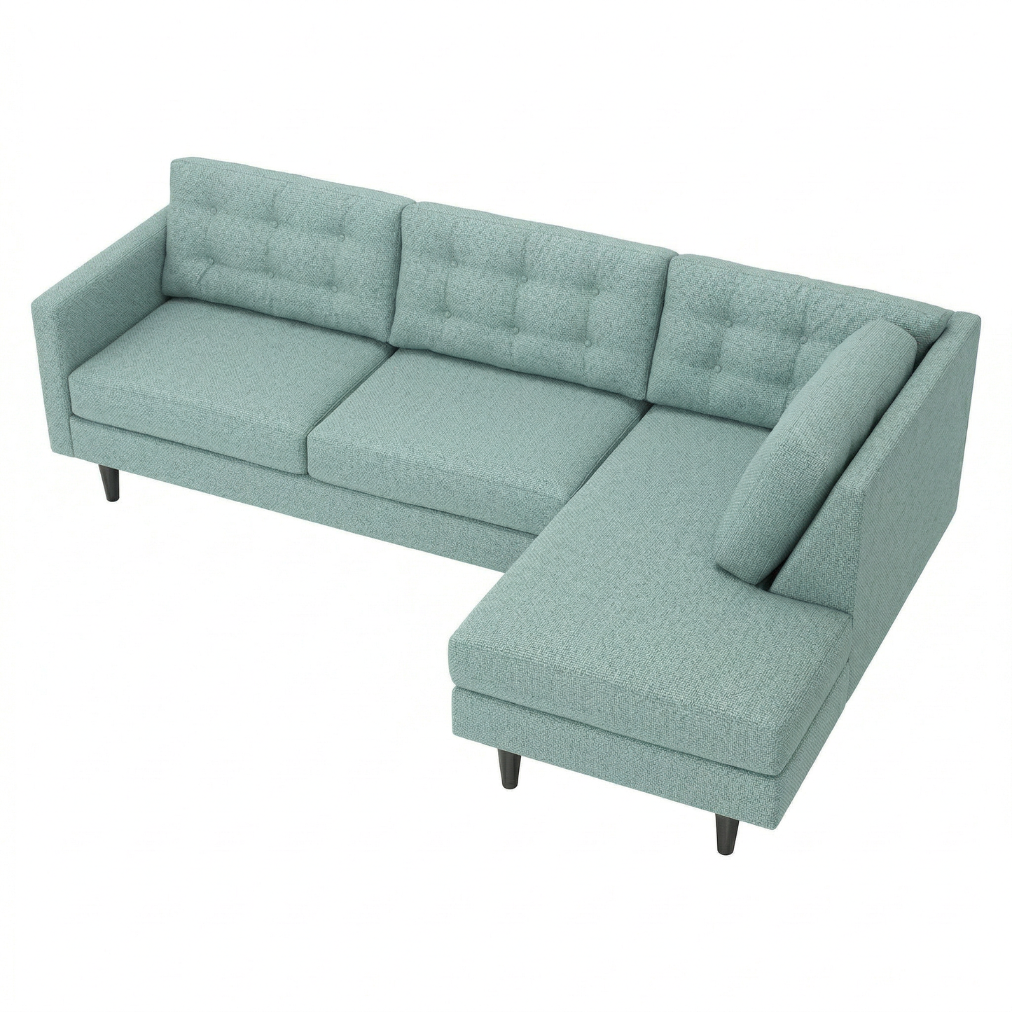 Talmadge Sectional Sofa – 120" L-Shaped, Made in USA - Leslie Robins Egg - Fabric (11)