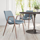 Desi Dining Chair (Set of 2) in Azure Gray & Walnut