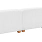Tayte White Corduroy Deep Seated Modular Sofa 150'
