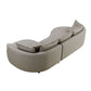 Modern Curved Faux Leather Chaise Sofa Sectional 128" (3 Colors)
