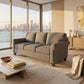 Augusta Sofa – Made in USA, Custom Fabric Options, 83" Classic Design - Catalina Steel - Fabric (3)