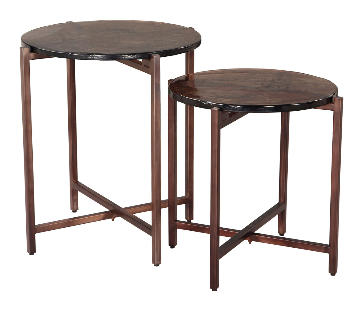 Gema Bronze Coffee Table Set (2-Piece)