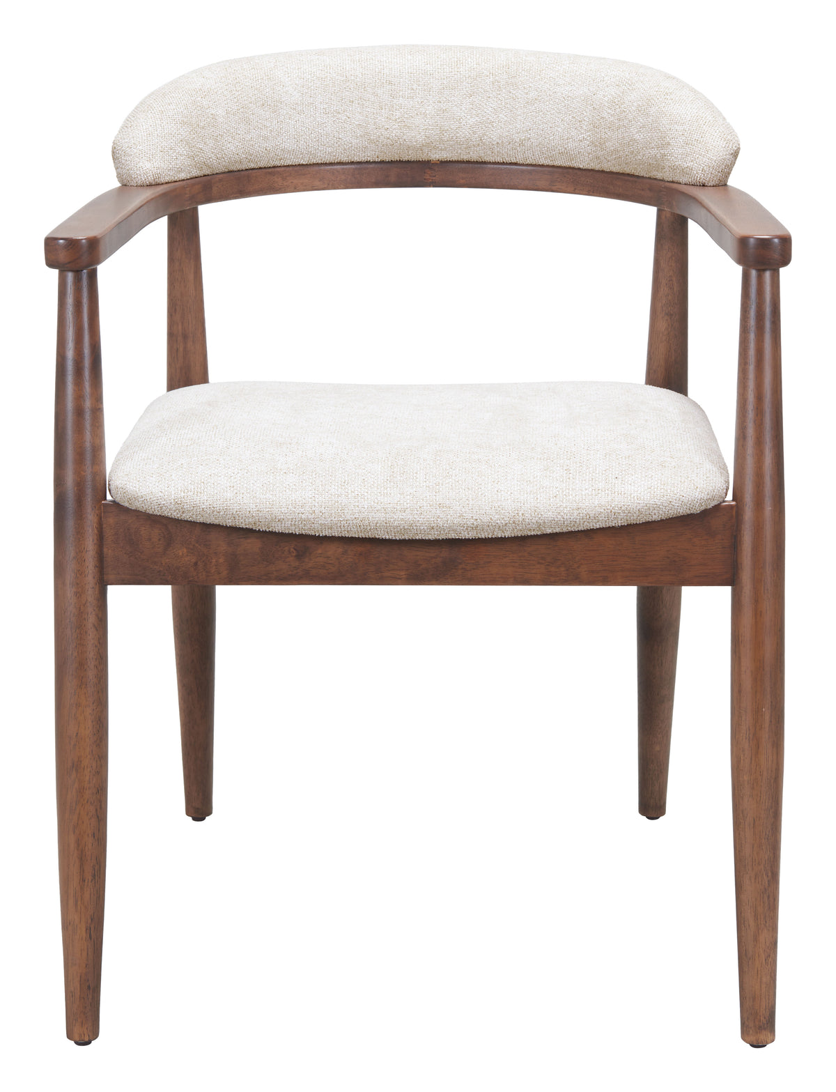 Goka Beige & Walnut Dining Chair