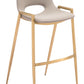 Desi Barstool (Set of 2) in Beige & Gold