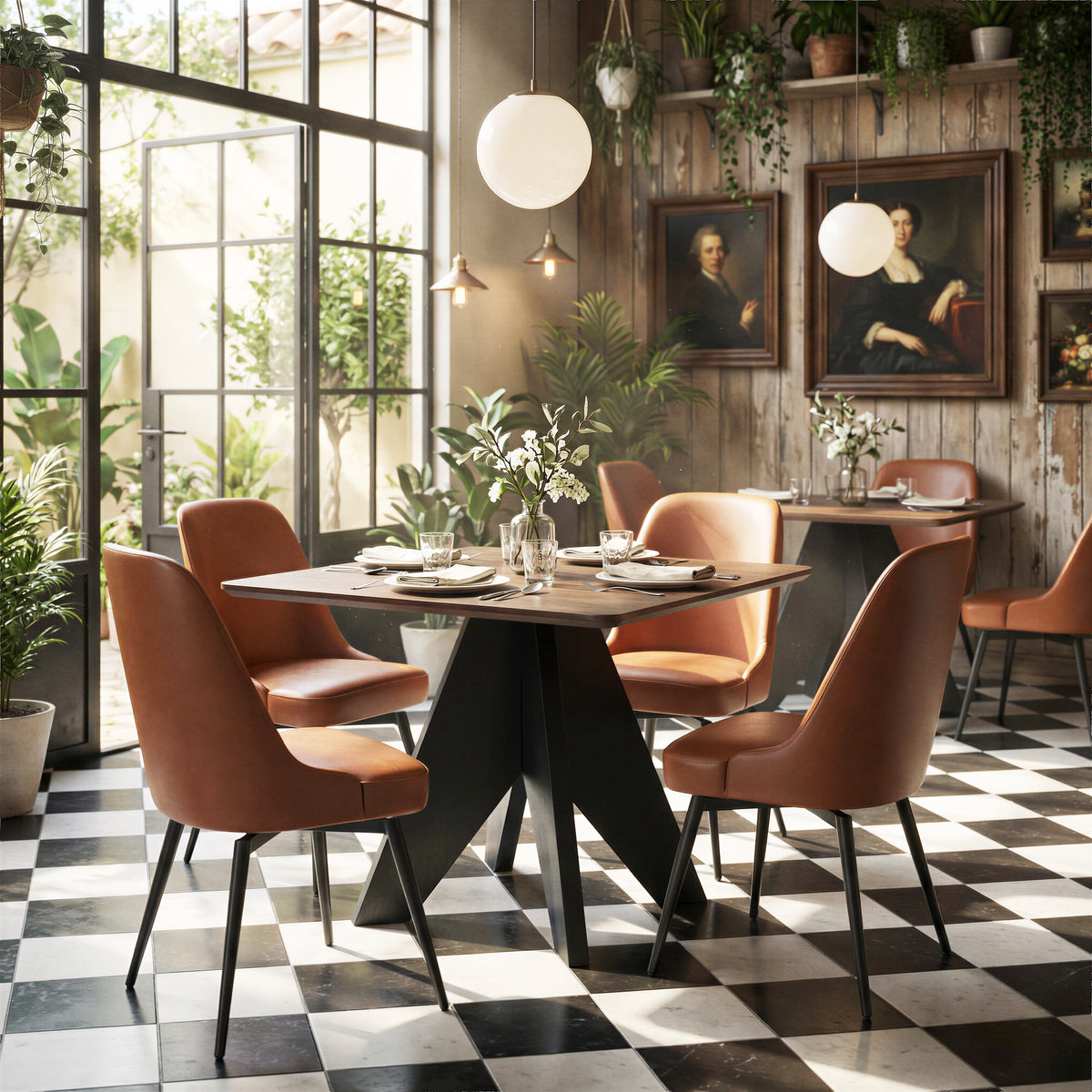 Lisse Espresso Square Dining Table