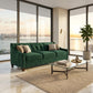 Berlin Classic Sofa – 87" American-Made 3-Seat Sofa - Velvet Antique Kelly Green - Velvet (3)