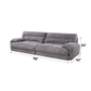 Cadenza Contemporary Gray Corduroy Sofa