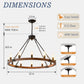 Vero Wagon Wheel Chandelier