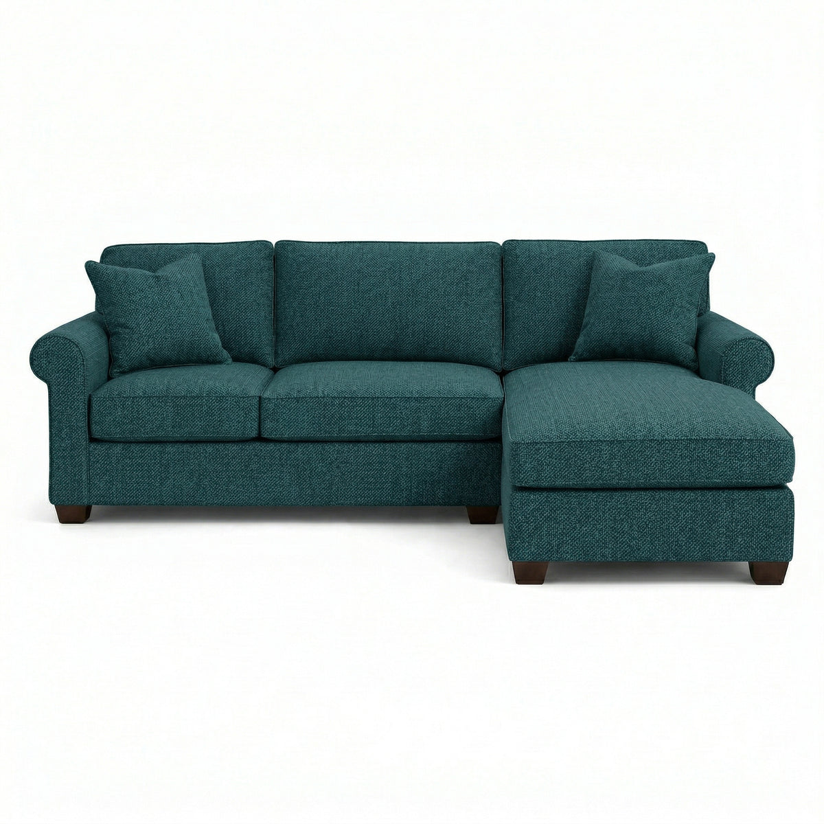 Irlanda Upholstered L-Shaped Sectional – 120" Made-in-USA Sectional Sofa - Hepburn Teal - Fabric (8)