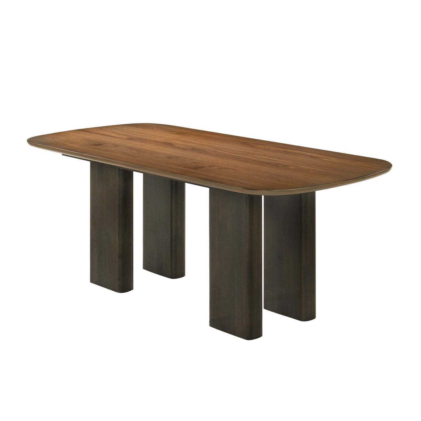 Delina Walnut Rubber Wood Dining Table