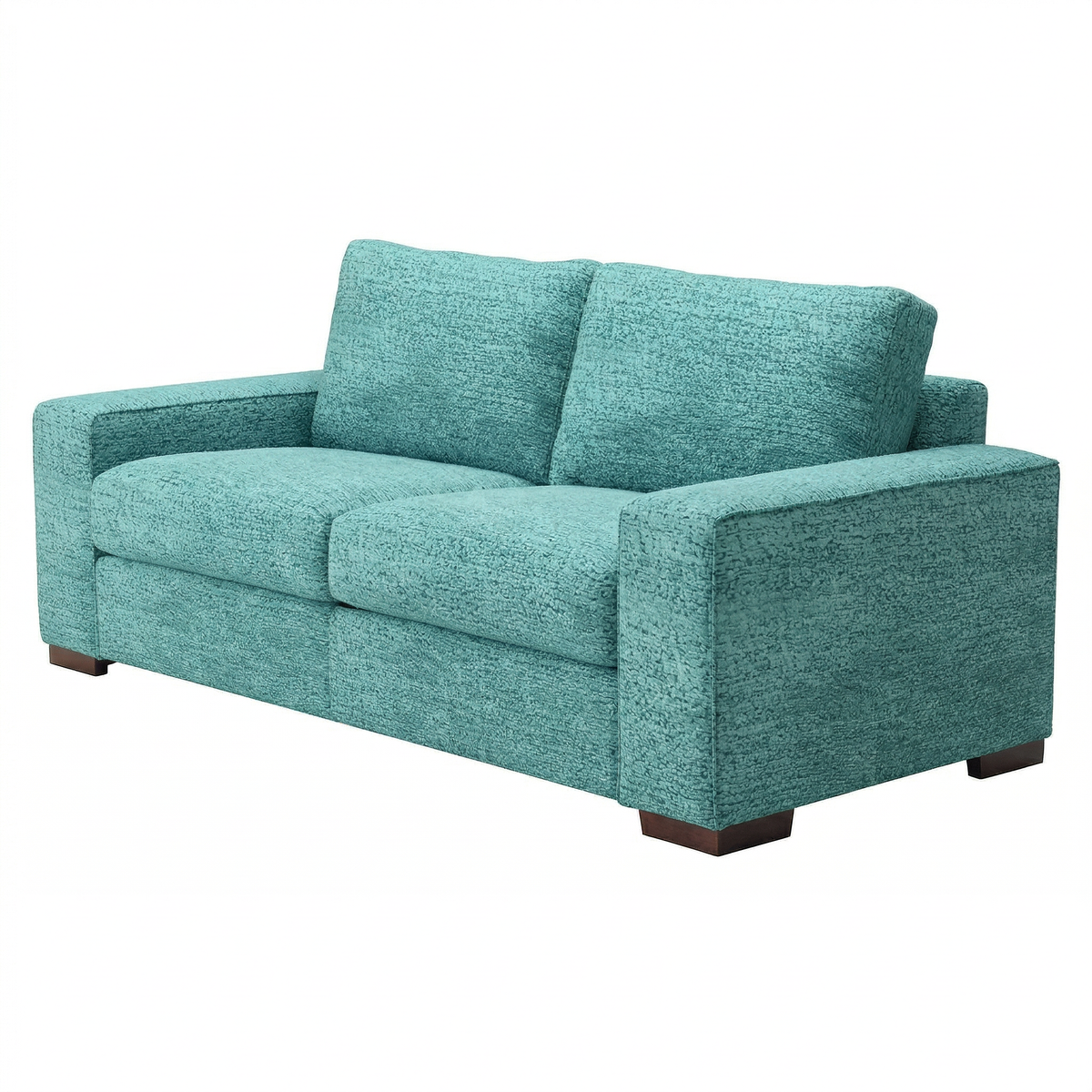 Modena Sofa 92" – Made in USA Square-Arm Sofa (7 Fabrics) - Hepburn Emerald - Fabric (7)