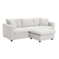 Modern 3 Seat Sofa w/ Ottoman 100" (4 Colors)