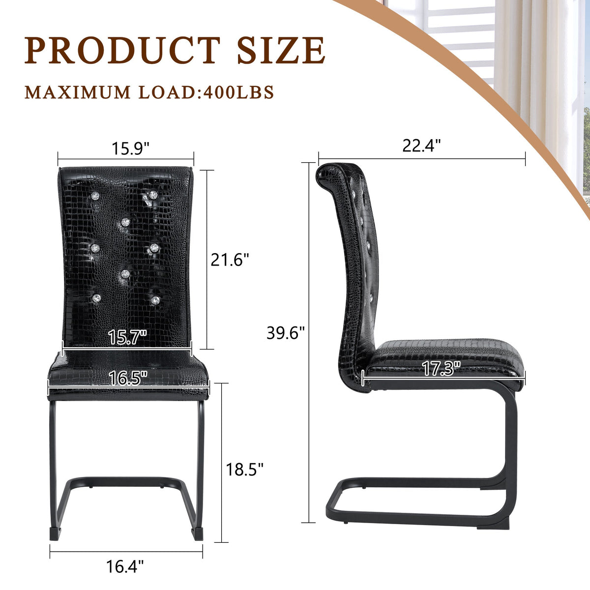 Kinsey Black, Black Legs, Set of 2