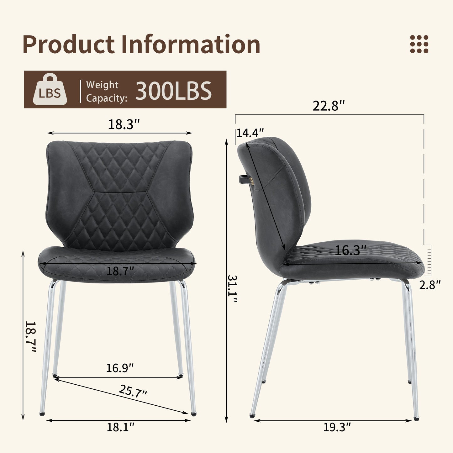 Cedric Dark Gray Set of 4