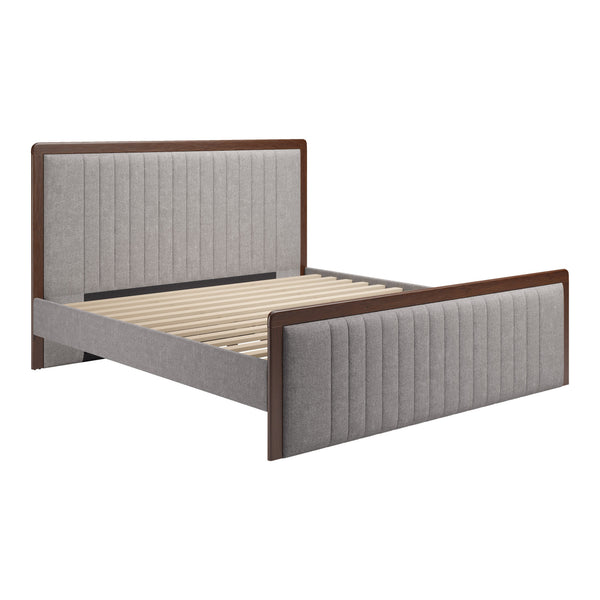 Somune Gray & Walnut King Bed