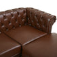 Calder Faux Leather Sectional – 85" L-Shaped 4-Seater with Storage Ottoman (2 Colors)