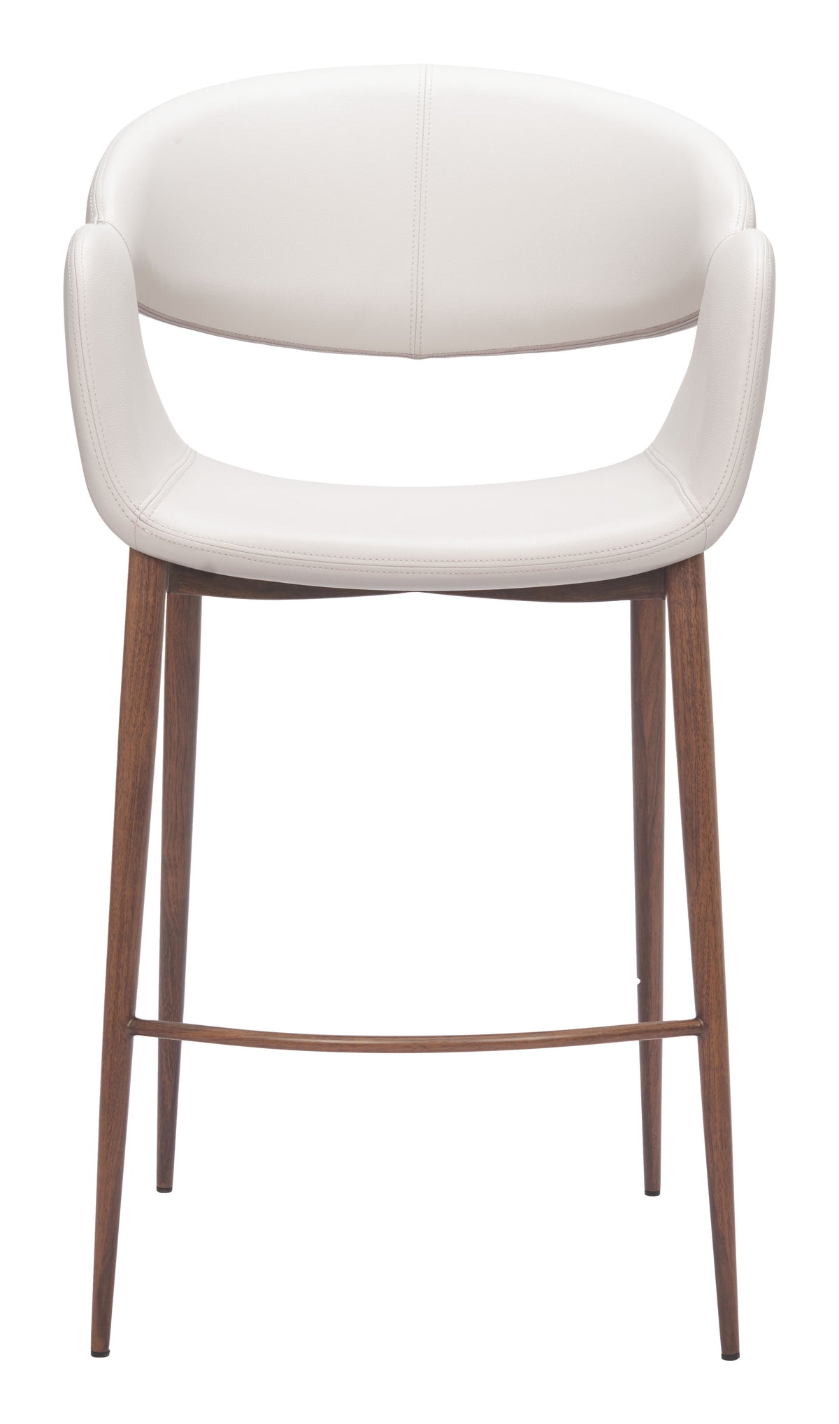 Limay Beige & Walnut Counter Stool
