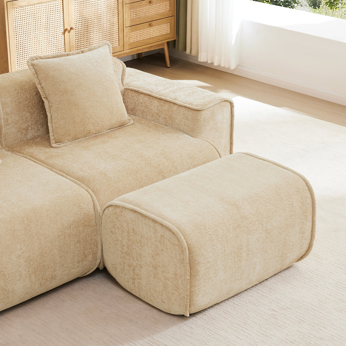 Fenna Velvet Armless Sofa