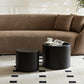 Handcrafted MDF Round Accent Table Set w/ Storage (2 Colors)