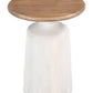Goblet Brown & White Side Table