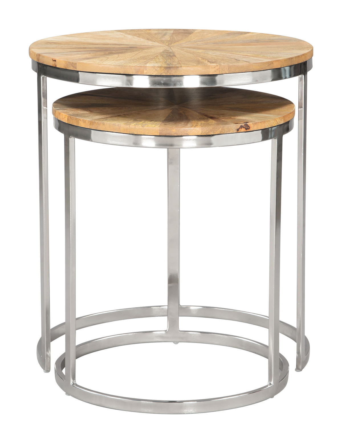 Bari Natural Nesting Table Set (2-Piece)