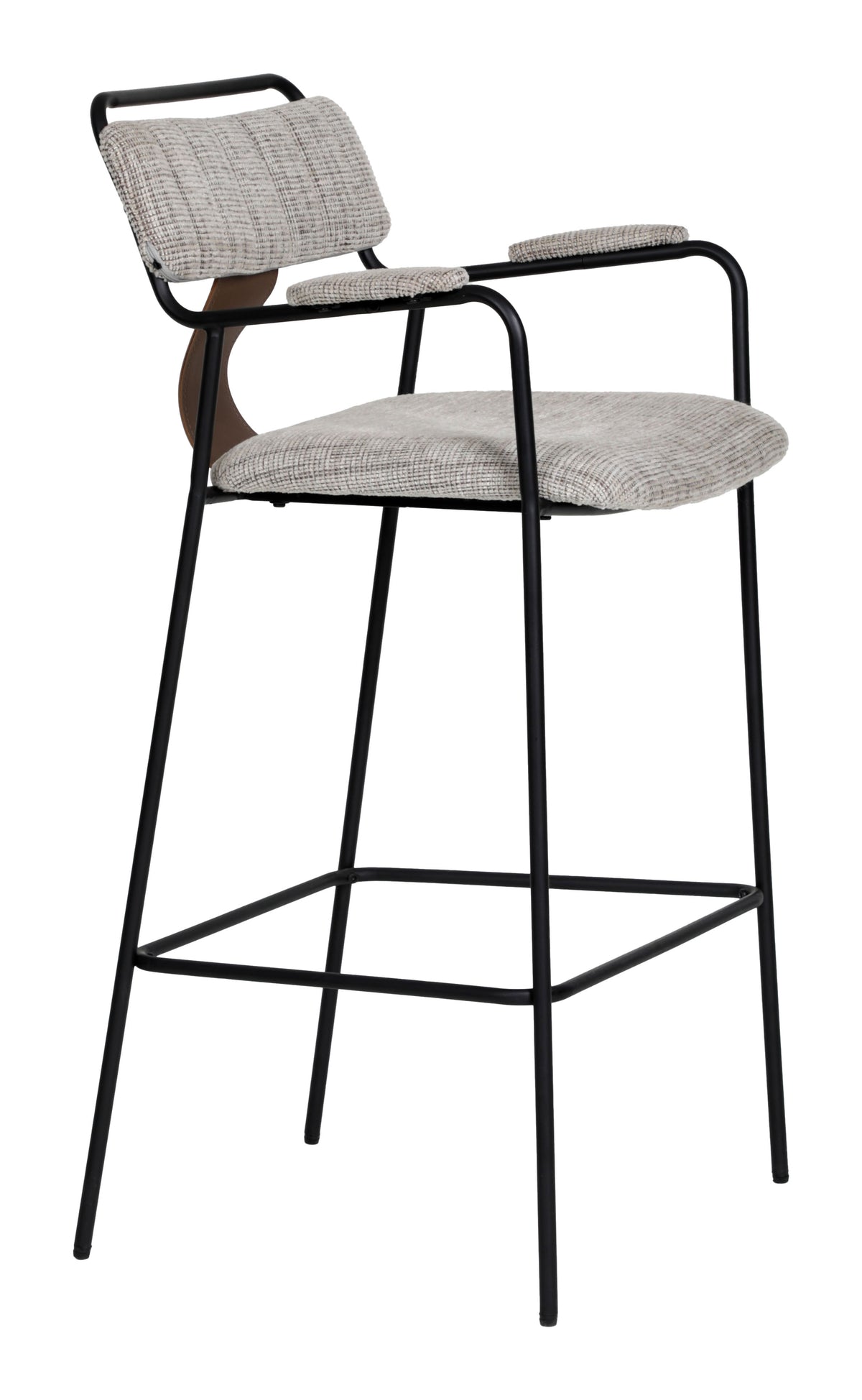 Couva Gray Tweed Barstool (Set of 2)