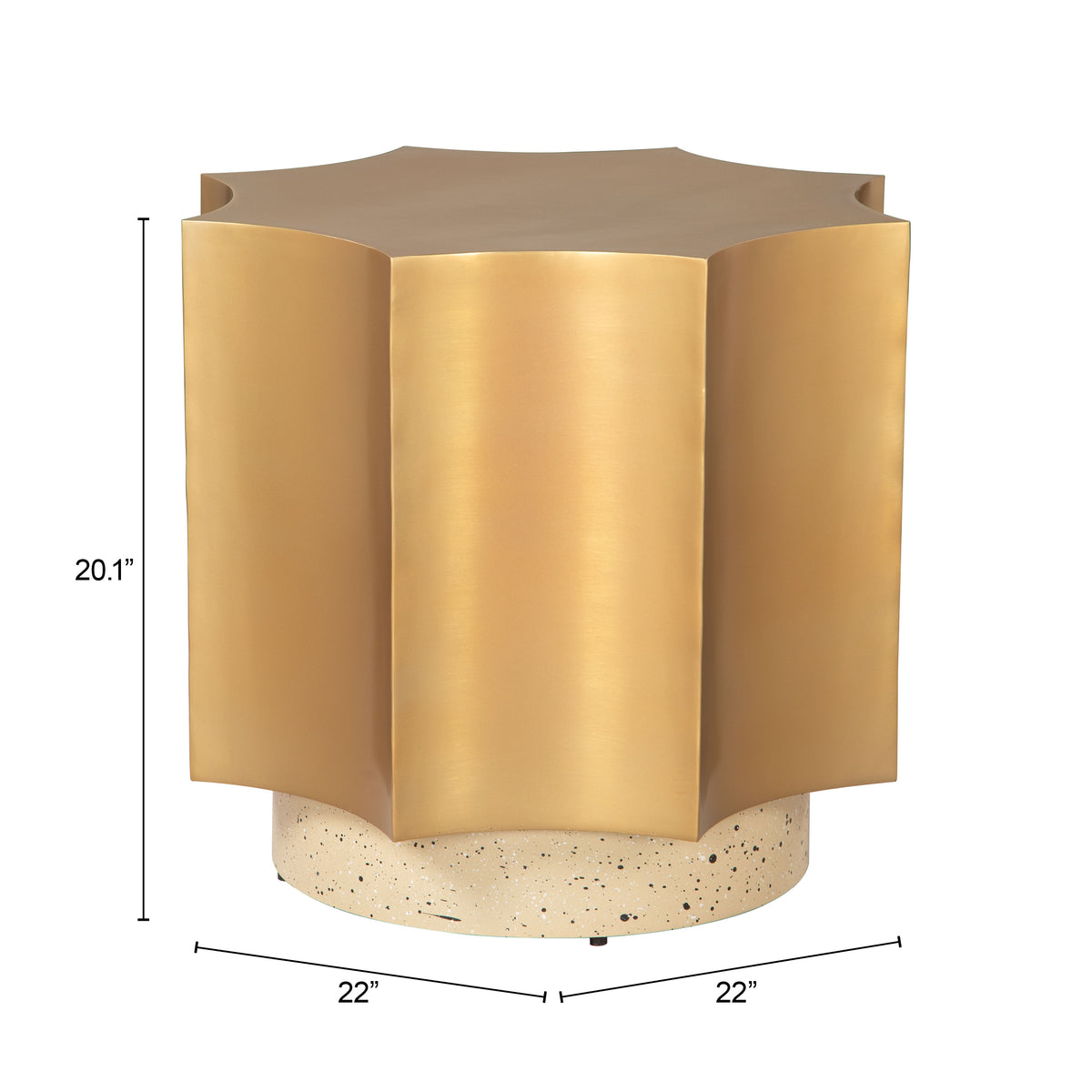 Osam Gold & Beige Side Table
