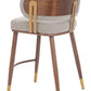 Brew Beige & Walnut Counter Stool