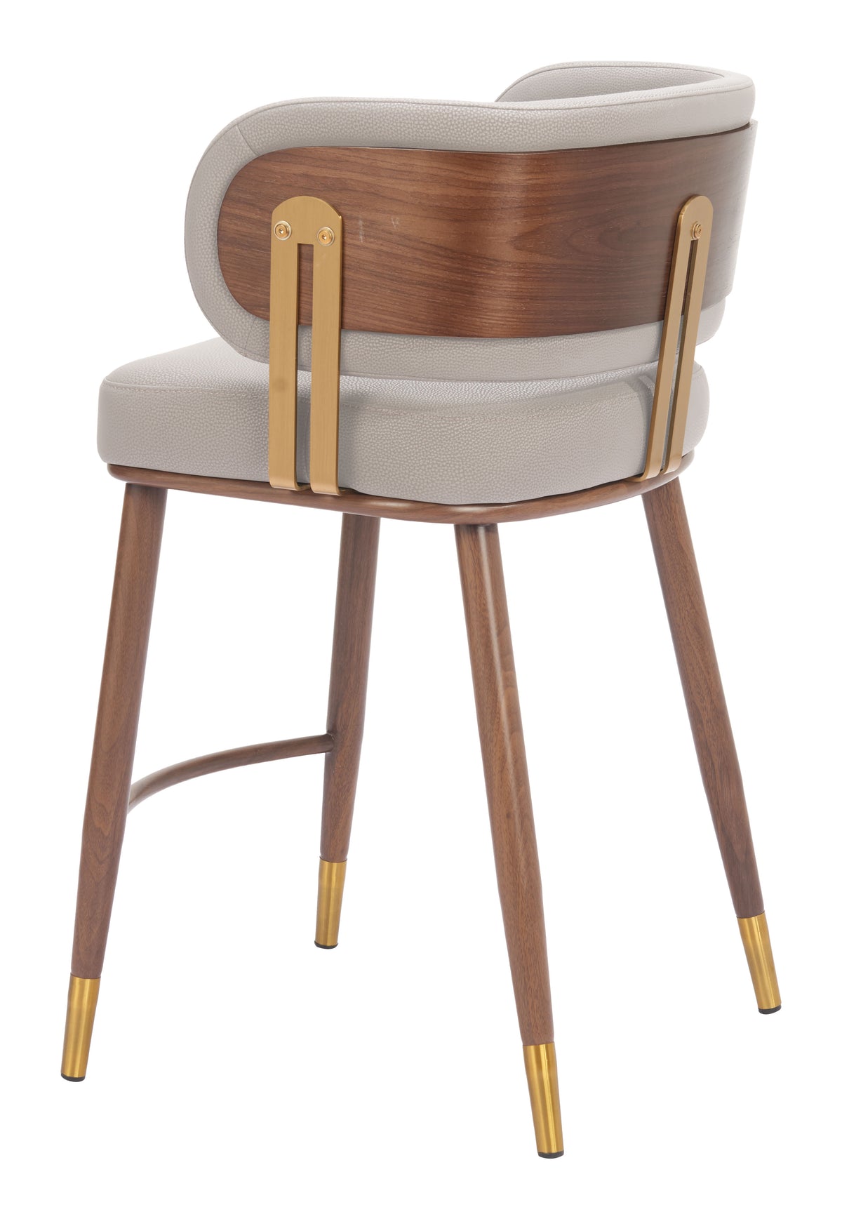 Brew Beige & Walnut Counter Stool