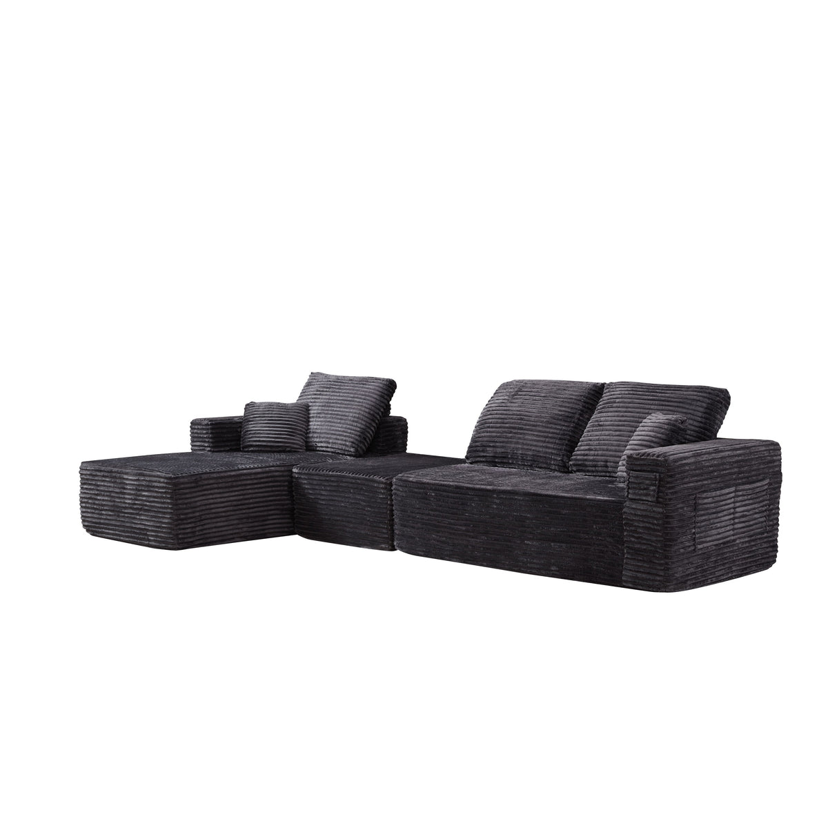 Bradwell Grey Left-Side Chaise
