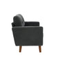 Priya Loveseat Dark Grey Nubby