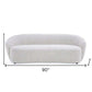 90" Off White Fabric Sofa With Black Legs, showing dimensions of 90" x 39.5" x 29".