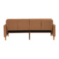 Corbett Camel Faux Leather Sleeper Sofa