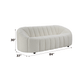 White teddy sherpa sofa dimensions showing 84 inches wide by 30 inches high and 37 inches deep.