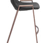 Desi Barstool (Set of 2) in Black & Walnut