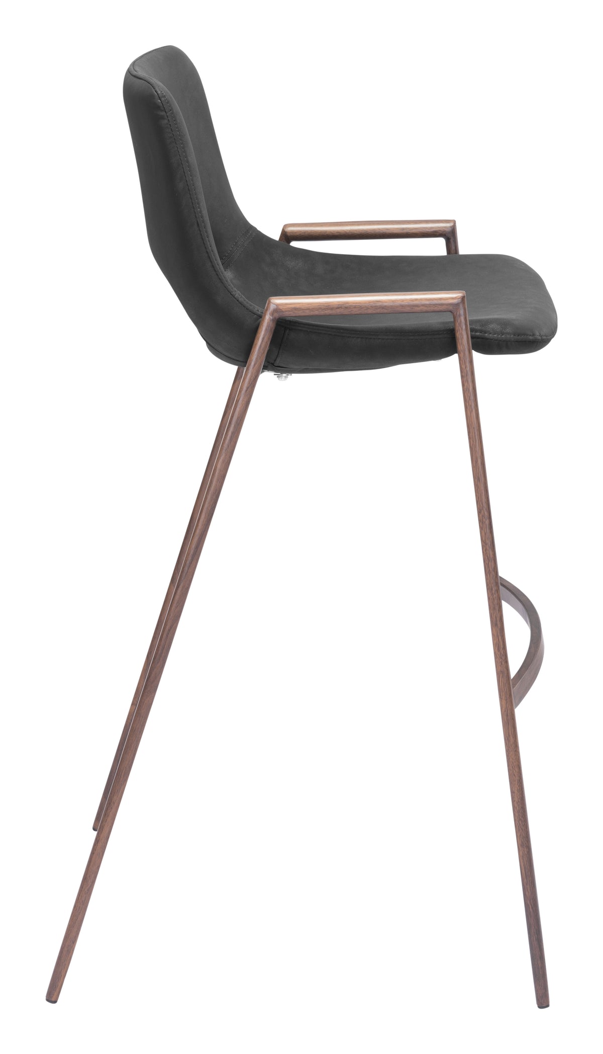 Desi Barstool (Set of 2) in Black & Walnut